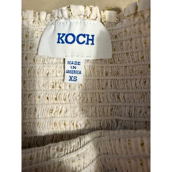 NWOT KOCH Erica Metallic Gold Stripe Mini Skirt & Cecilia Top Set XS $500 - Picture 6 of 12